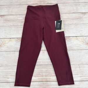 LifeSky Yoga Pants 2 Pockets High Waisted Tummy Control capri Leggings Size XS